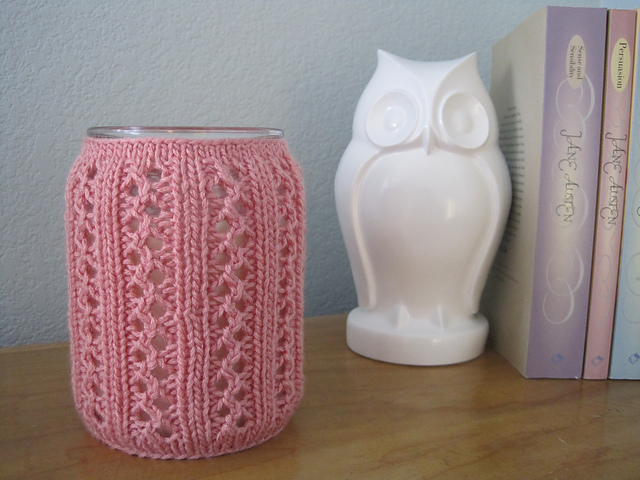 Lace Rib Jar Candle Cozy
