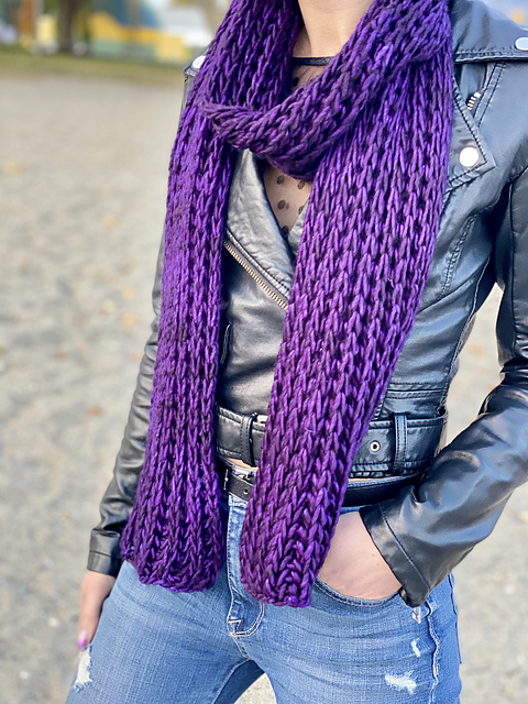 Easy Brioche Scarf