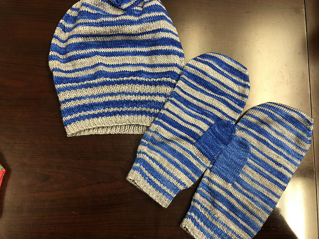 Simple Stripes Hat & Mittens