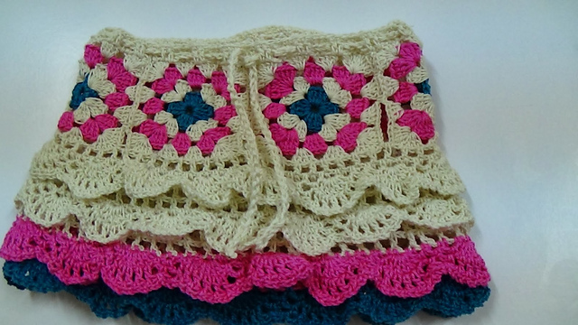 Granny Square Flounced Skirt