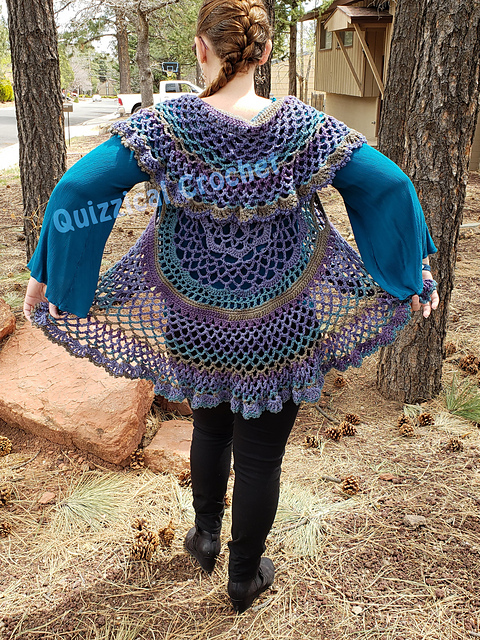 Whimsical Flower Circle Vest