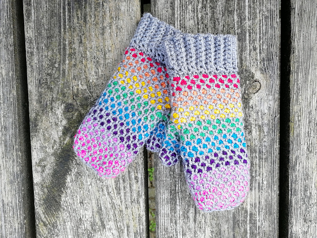 Rainbow Mittens