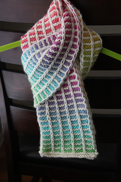 Rainbow Slip Stitch Scarf