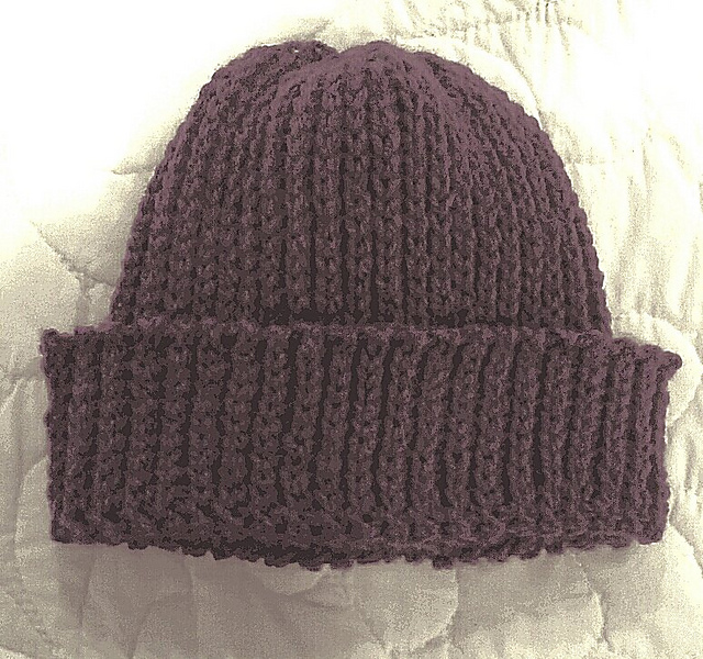 Crocheted English Rib Hat