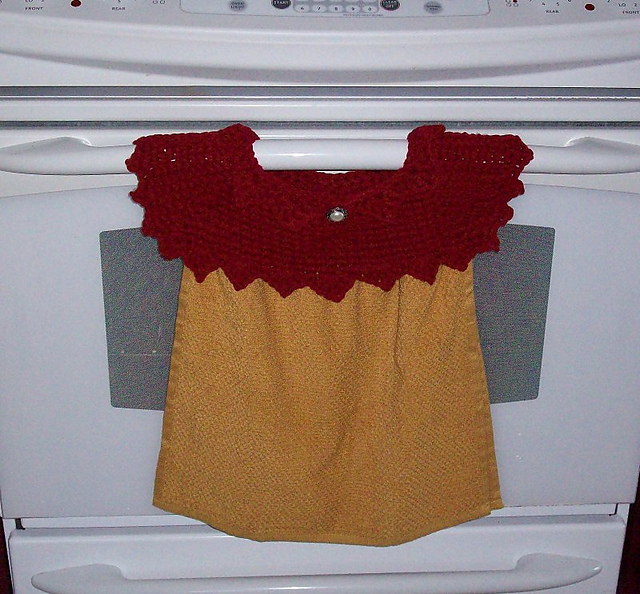 Crocheted Dress Towel Topper