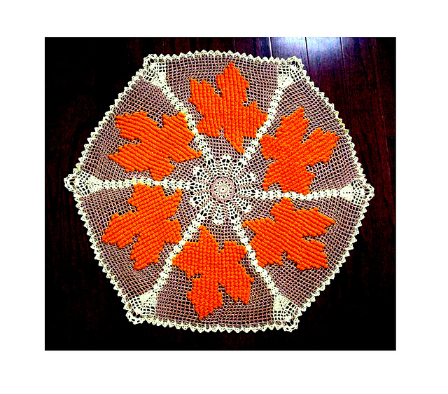 Circle of Leaves Doily