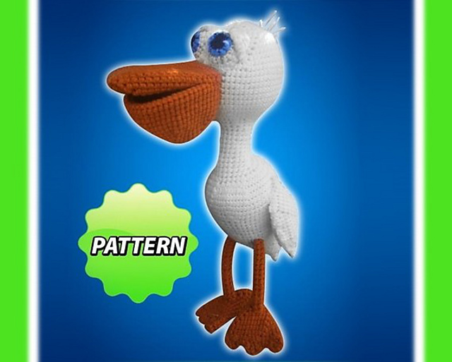 Paulie the Pelican Amigurumi