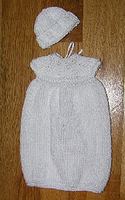 Tiny Angel Gown With Eyelet Swirl Yoke
