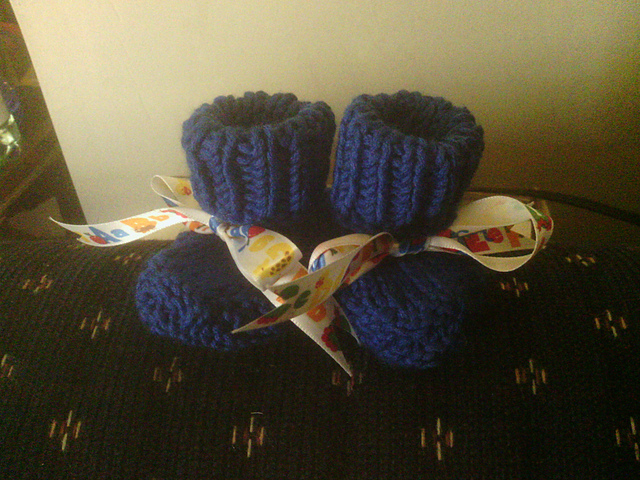 Sue's Knit Baby Slippers