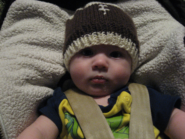 6-12 Month Knitted Football Hat