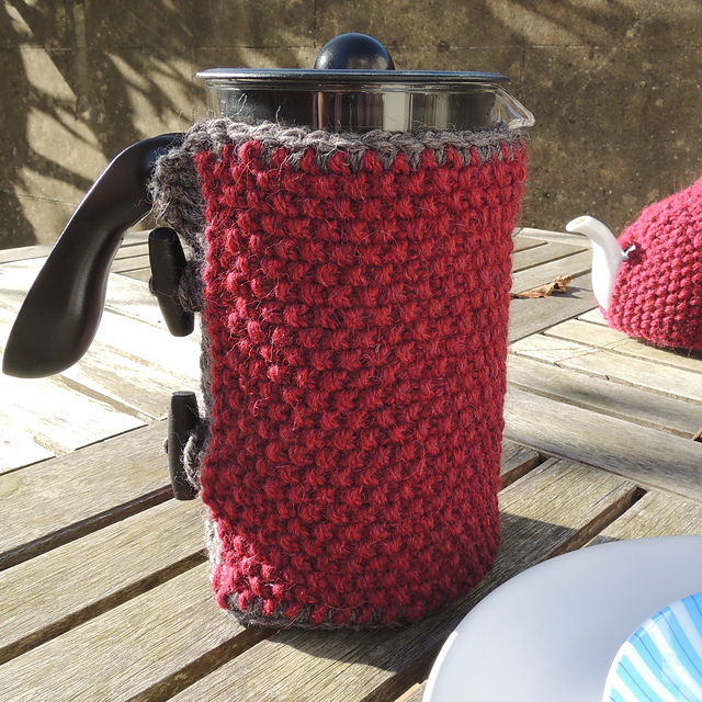 Moss Stitch Cafetiere Cosy