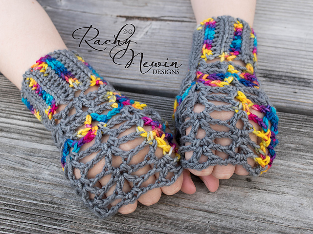 Color Me Crazy Fingerless Gloves