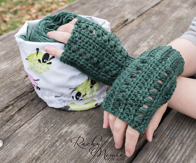 Tranquil Waters Fingerless Gloves