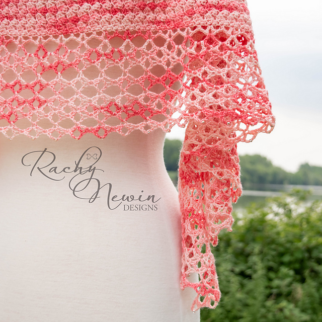 Raindrops on Roses Shawl