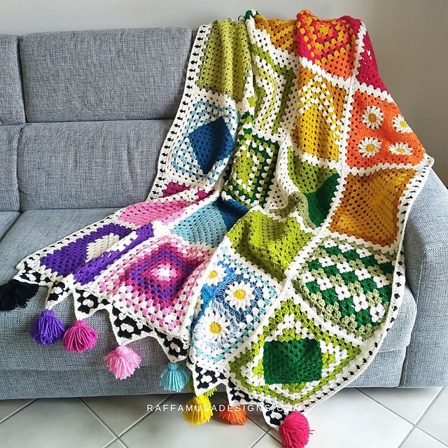 Rainbow Granny Blanket CAL