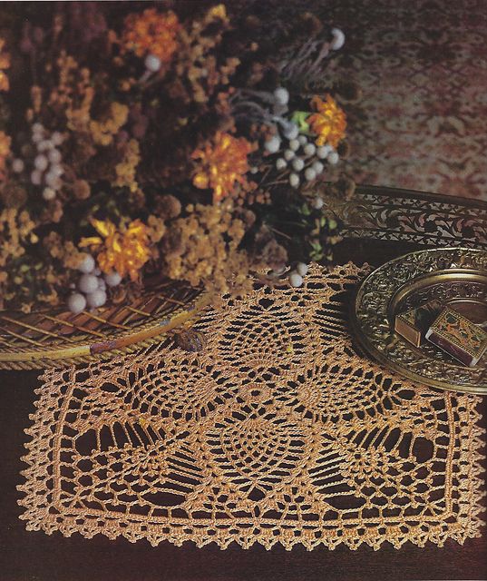 Fall Pineapples Doily