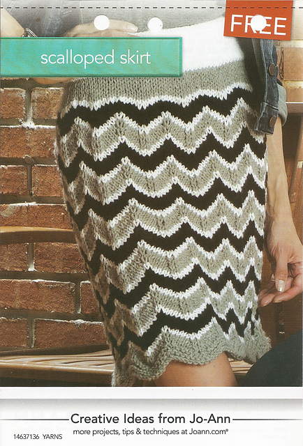 Chevron Scalloped Skirt