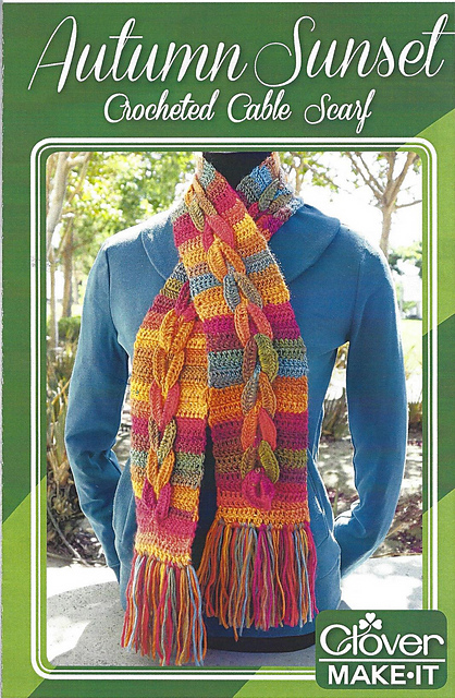 Autumn Sunset Cable Scarf CT0154