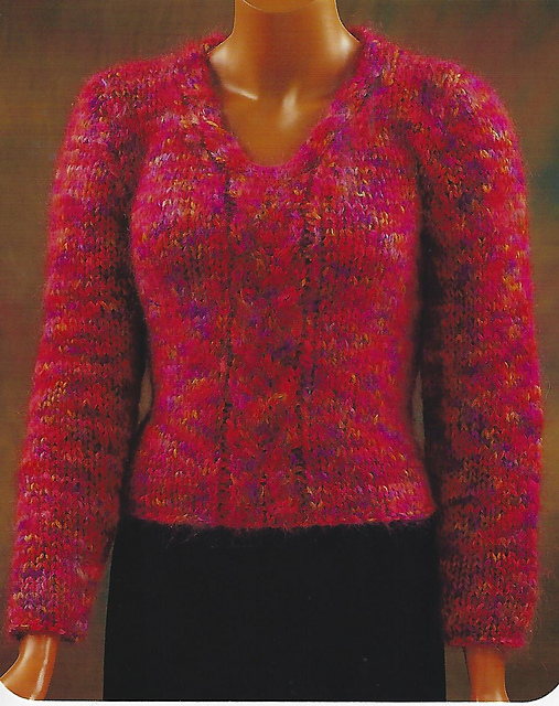 Cabled Neck Pullover