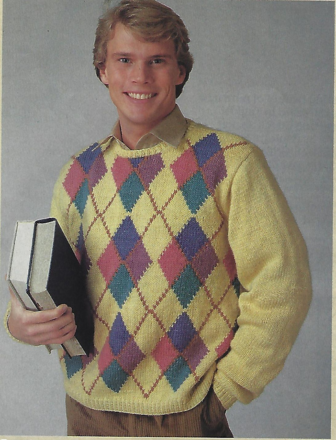 Crewneck Argyle Pullover