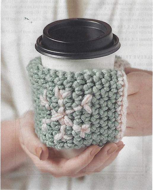 Snowflake Coffee Cozy