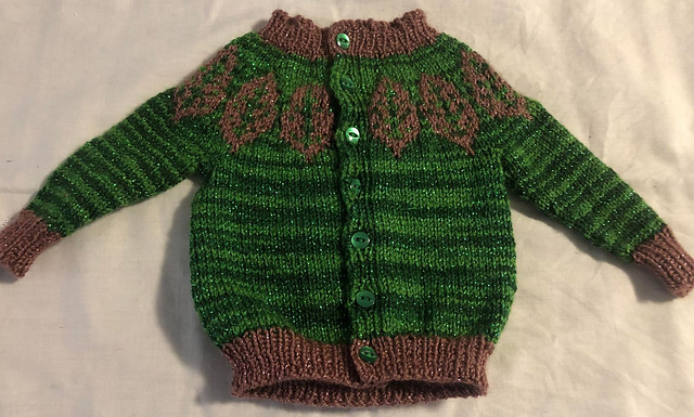 Birch Leaf Baby Cardigan - 6-12mos