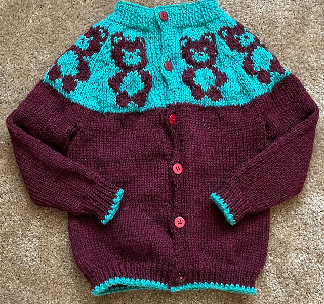 Teddy Bear Cardigan - 2T