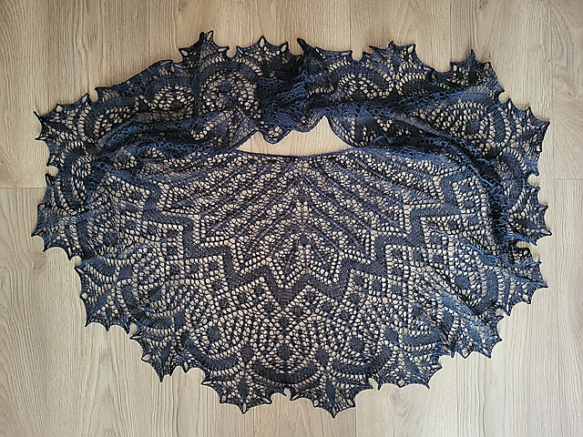 Ravelry: Dafina Beaded Lace Shawl pattern by Anna Victoria