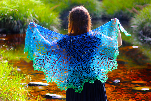 Ravelry: Ocean Spray Beaded Lace Shawl pattern by Anna Victoria