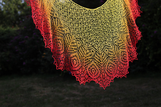 Strutting Peacock Lace Shawl