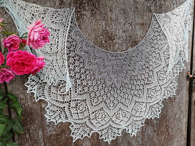 Ravelry: MKAL Fireside Tales Lace Shawl pattern by Anna Victoria