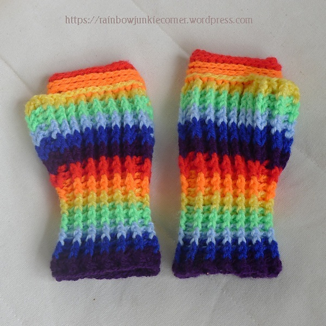 Cosy Rainbow Mittens