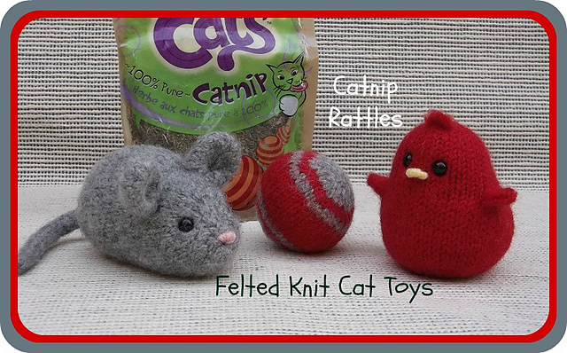 Ravelry: Felted Catnip Rattle Toys pattern by Lorraine Pistorio