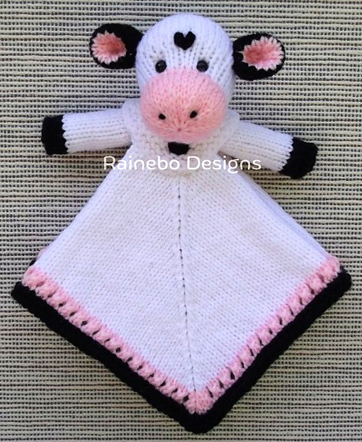 Mini Cow Lovey Blankie
