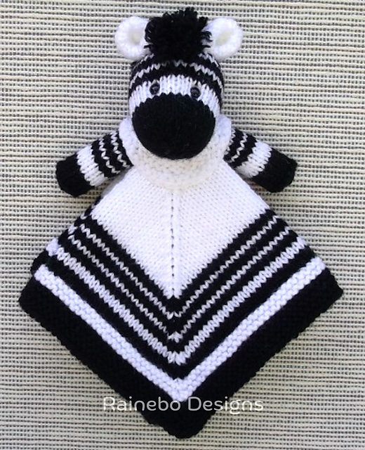 Mini Zebra Lovey Blankie
