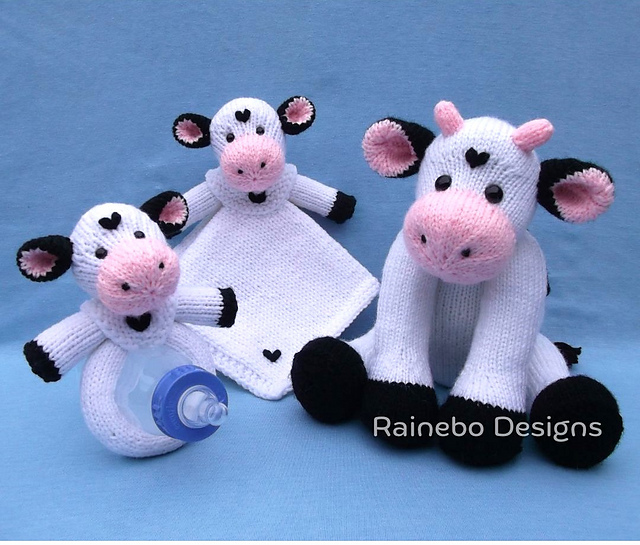 Cow, Blankie & Rattle/Bottle Buddy