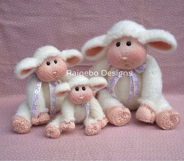 Three Knit Lambs