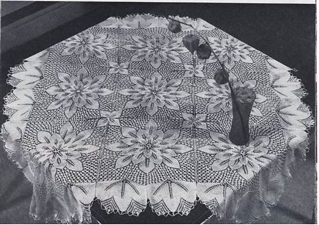 Quadratische Kunststrickdecke