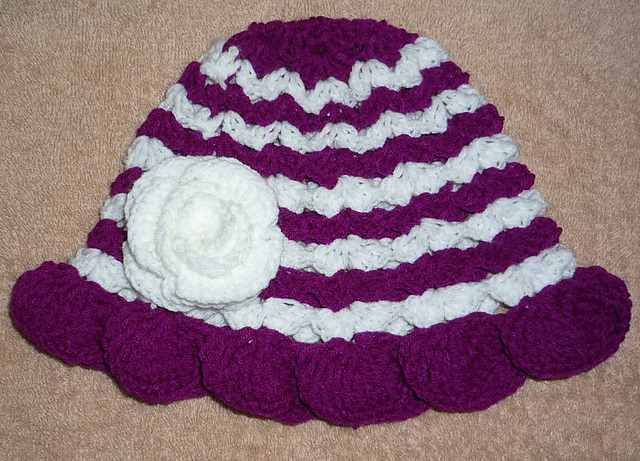 crochet arrrow baby hat
