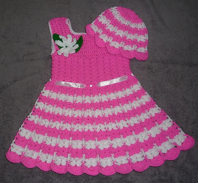 whtie and pink baby sleeveless dress