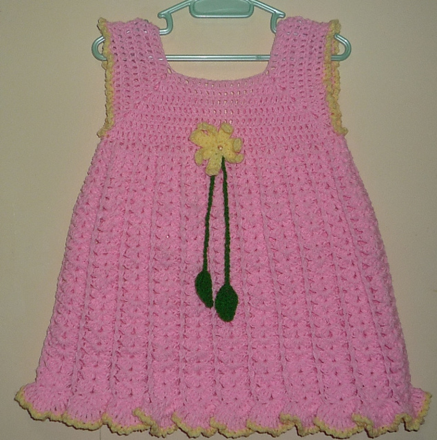 crochet pinky gown