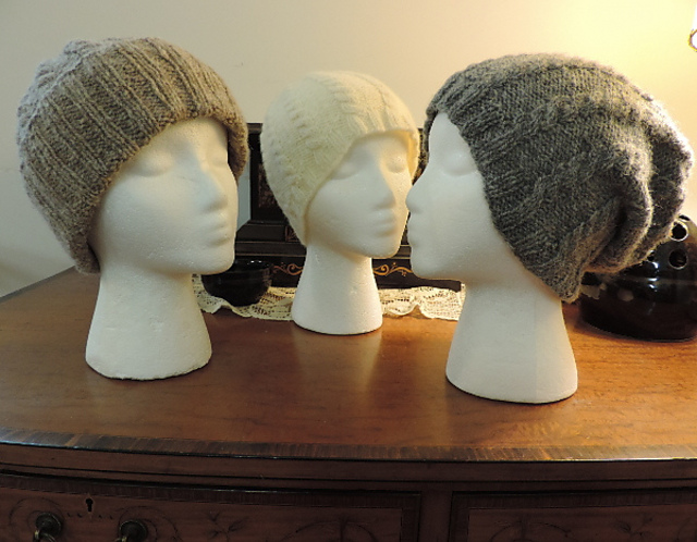 Twist three cabled hats