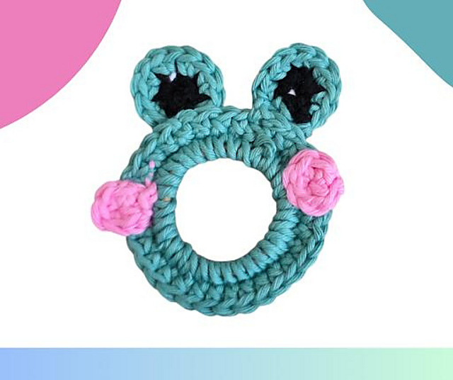 Adorable Frog Crochet Hair Tie