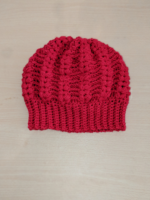 crochet puff stitch hat