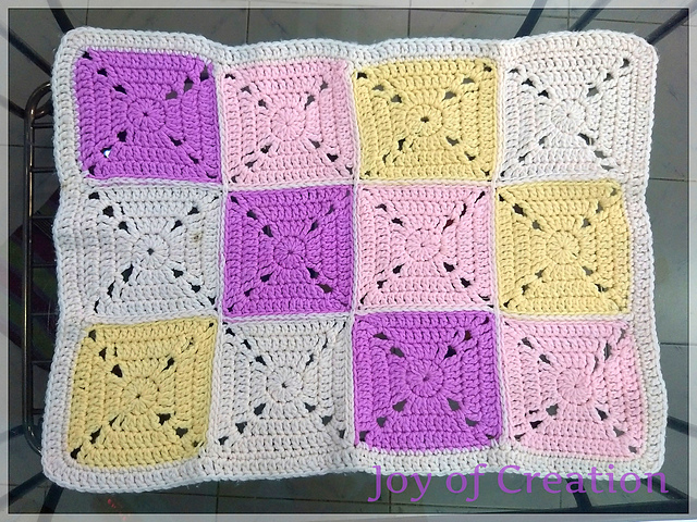 Granny square table runner