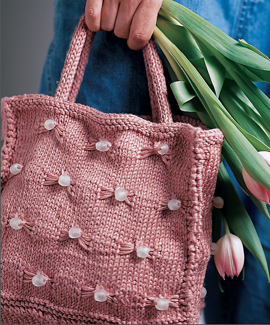 Beaded Butterfly-Stitch Tote