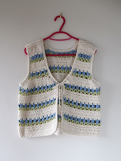 Ravelry: Tulip Stitch Flower Garden Vest pattern by Beth Povey