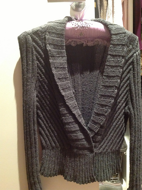 Peplum Jacket in Cable and Rib - Style 3