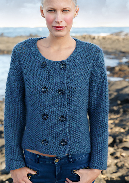# 26 kurze blaue Jacke