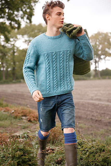 #28 Herren Pullover mit Zöpfen
